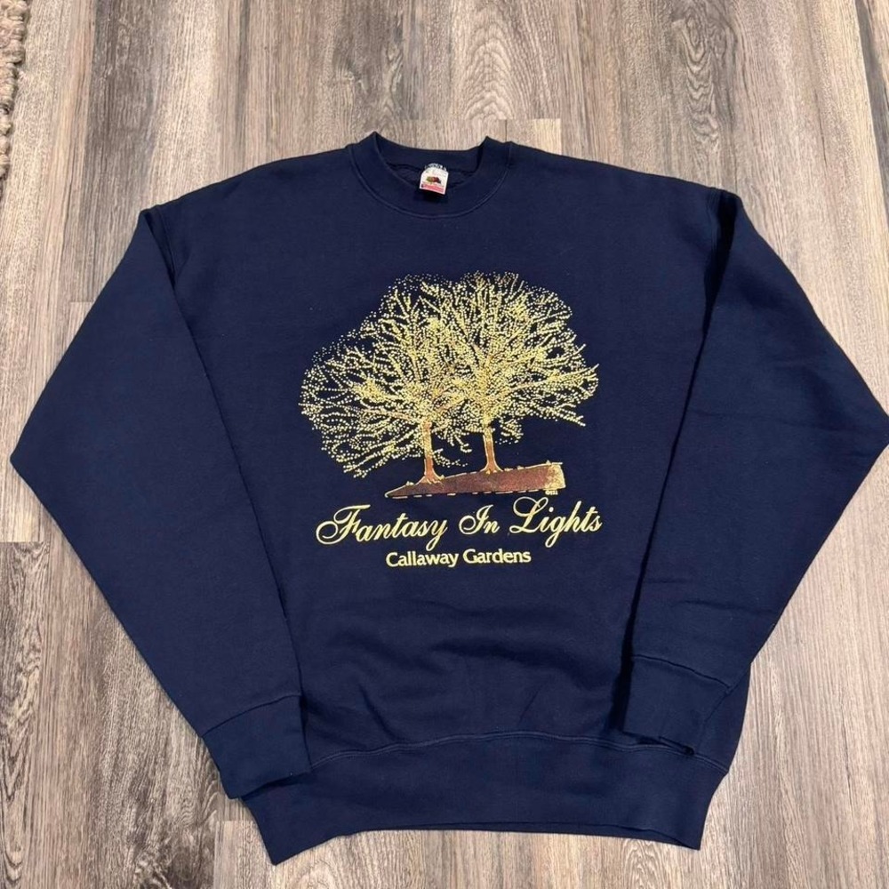 Vintage Callaway Gardens Men's XL Crew Neck Sweatshirt Glitter Embroidered